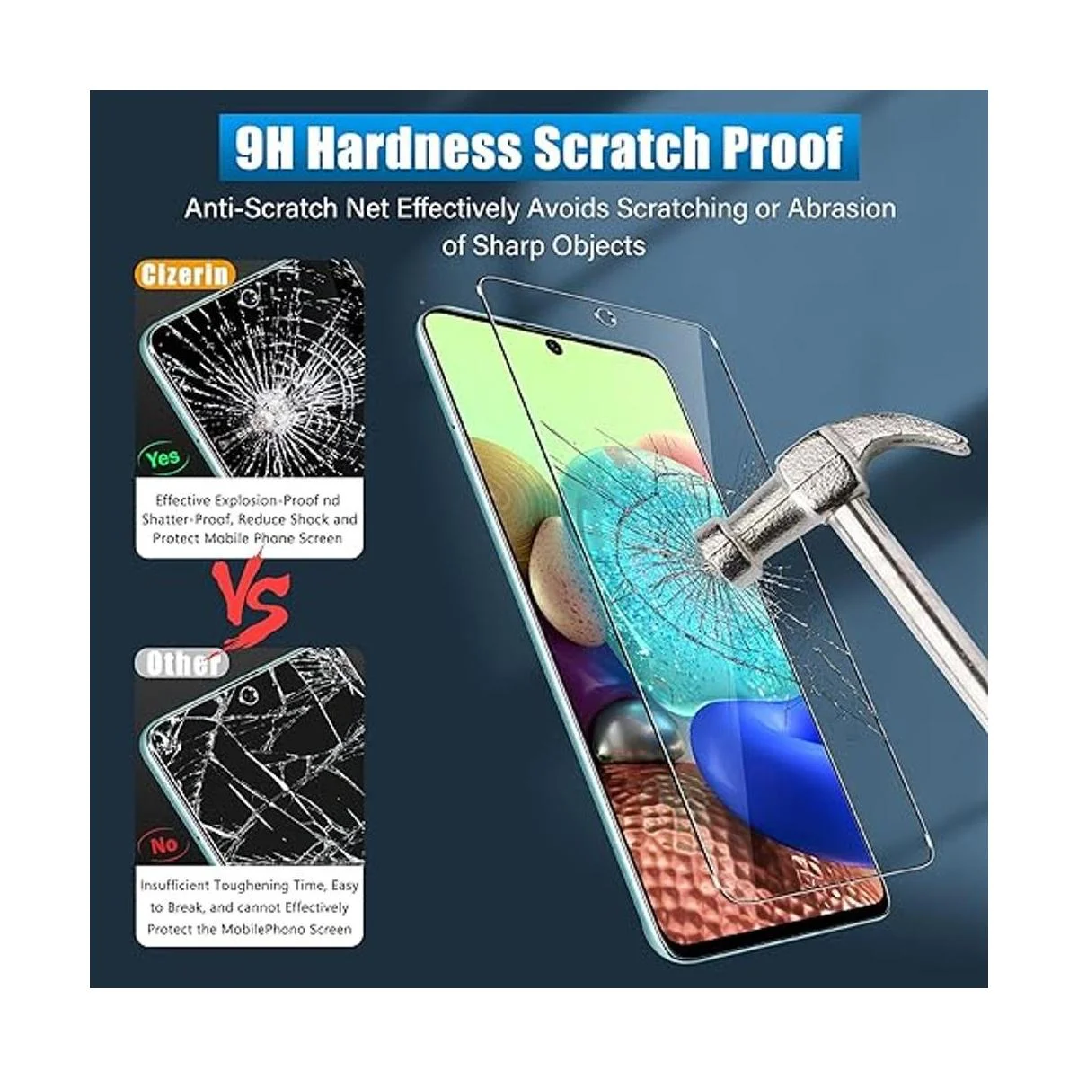 Protector de pantalla de cristal templado de Cizerin para_2