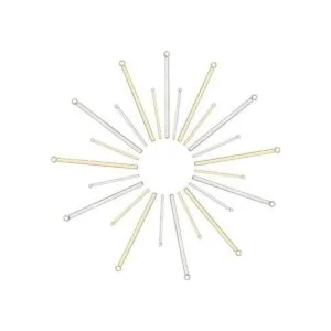 24 colgantes de acero inoxidable con forma de barra de_1