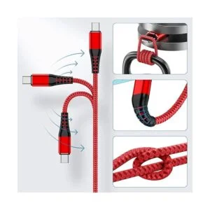 Cabepow Cable USB tipo C 3 unidades de 6 pies USB A tipo_4