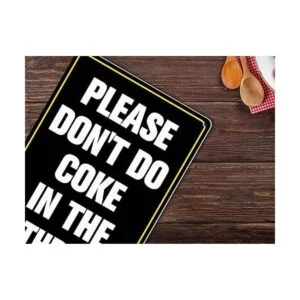 ALREAR Divertida decoración de baño bandera de metal para_5