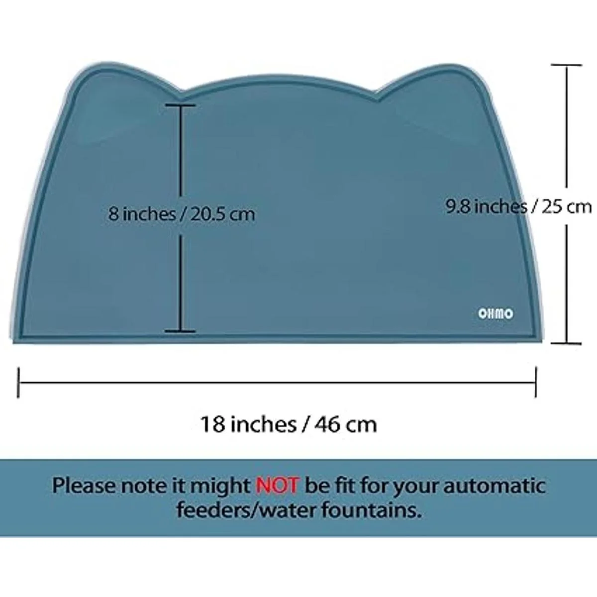 OHMO Tapete de comida para gatos impermeable de_2