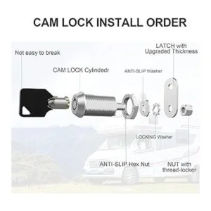 Paquete de 2 cerraduras de leva con llave igual_7