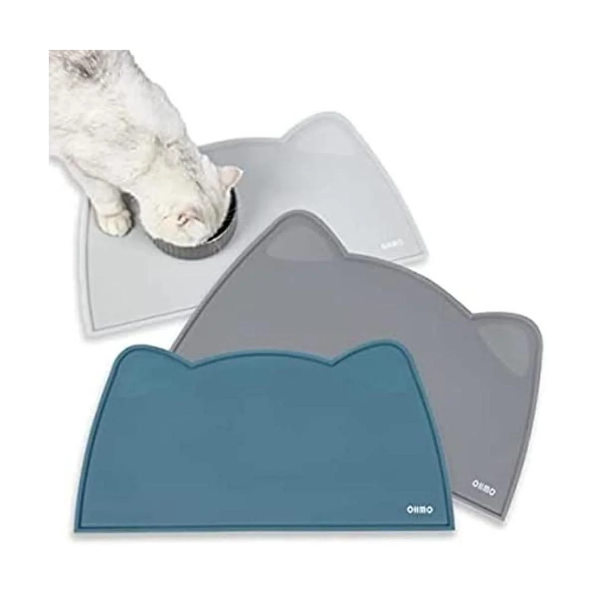 OHMO Tapete de comida para gatos impermeable de_1