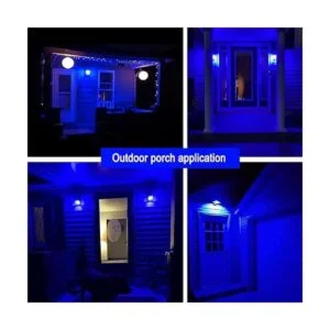 Bombilla LED de color azul base A19 E26 bombillas azules_4