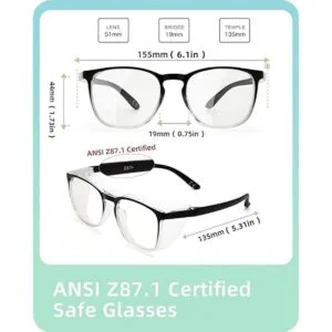 LianSan Oversize AntiFog Safety Glasses Cute UV Protection_6