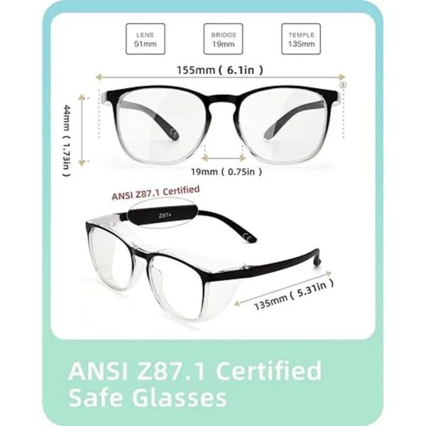 LianSan Oversize AntiFog Safety Glasses Cute UV Protection_6