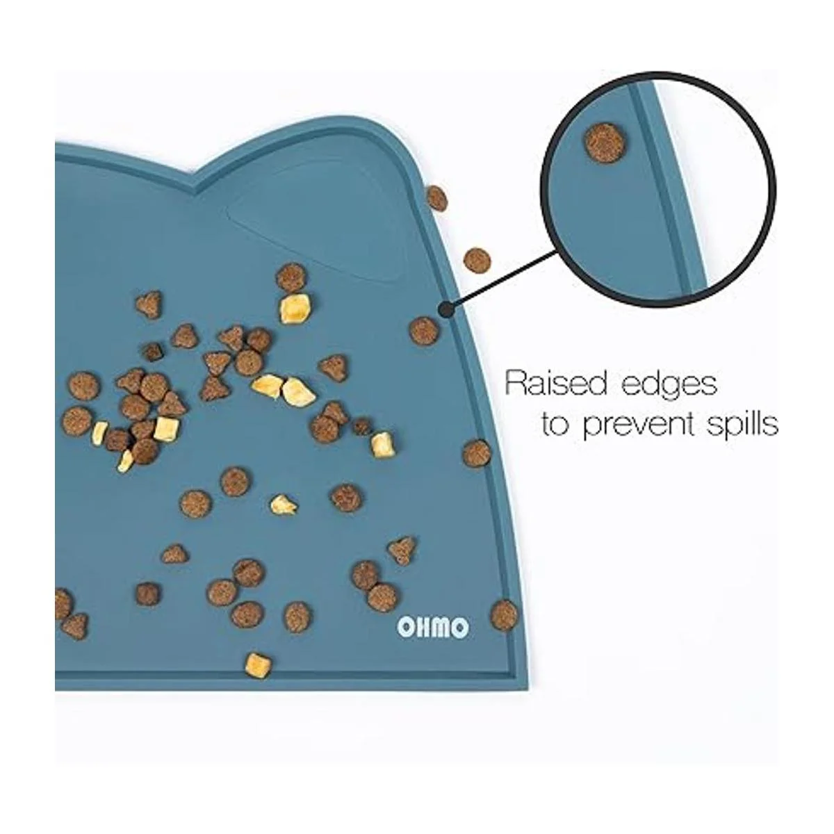OHMO Tapete de comida para gatos impermeable de_4
