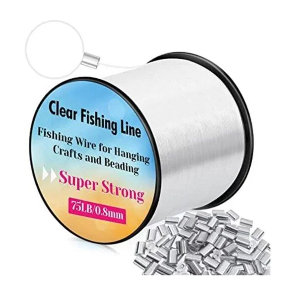 Alambre para colgar transparente línea de pesca gruesa_1