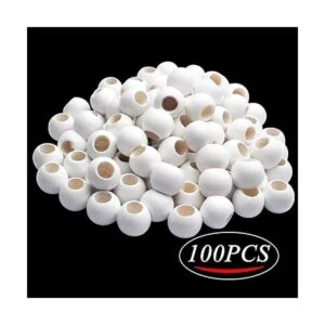 Aylifu Cuentas de madera natural 100 piezas de 0.787 in_2