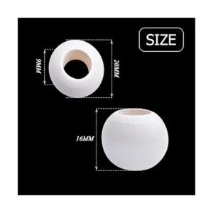 Aylifu Cuentas de madera natural 100 piezas de 0.787 in_3