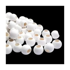 Aylifu Cuentas de madera natural 100 piezas de 0.787 in_4