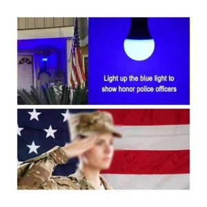 Bombilla LED de color azul base A19 E26 bombillas azules_3