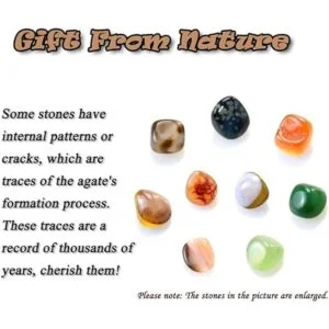 KINGOU 15 onzas14.99 oz de ágata pulida piedras de_5
