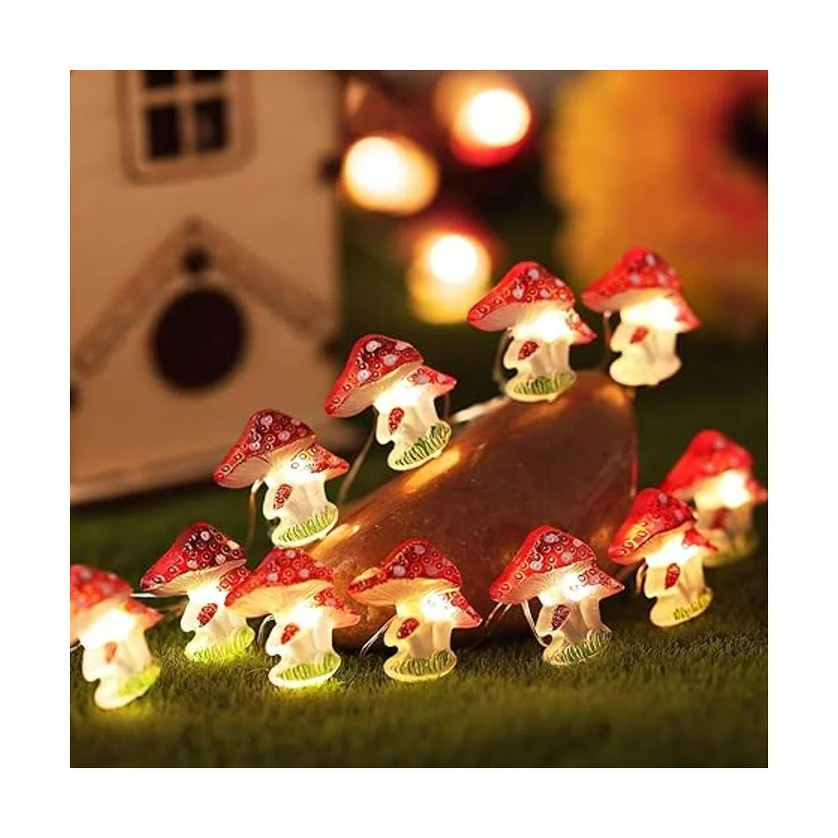 Luces de decoración de hongos en serie de 10 pies de_3