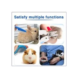 Kit de aseo de conejo de 6 piezas con cepillo de aseo para_4