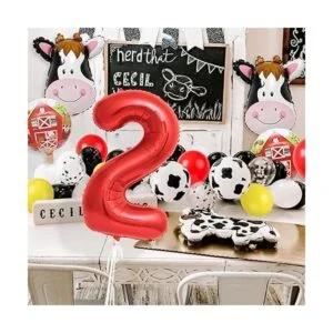 Globos de vaca para decoración de fiesta de cumpleaños de_4