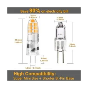 DiCUNO Bombilla LED G4 CACC 12 V base bipin de 2 W_2