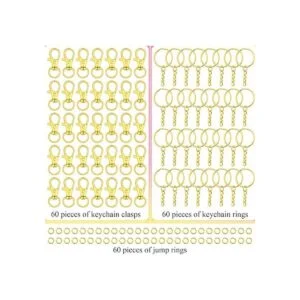 Selizo Anillos de llavero para manualidades 120 piezas_3