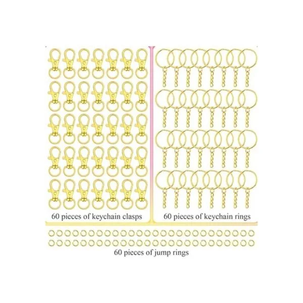 Selizo Anillos de llavero para manualidades 120 piezas_3