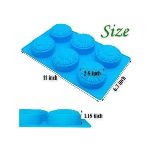 Moldes redondos de jabón de girasol paquete de 2 moldes_2