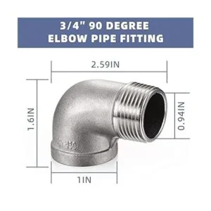 2 piezas de codo de 90 grados 34 pulgadas NPT roscado_2