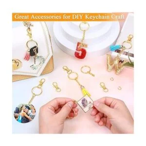 Selizo Anillos de llavero para manualidades 120 piezas_7