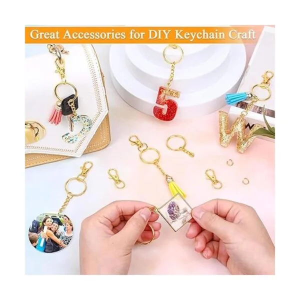 Selizo Anillos de llavero para manualidades 120 piezas_7
