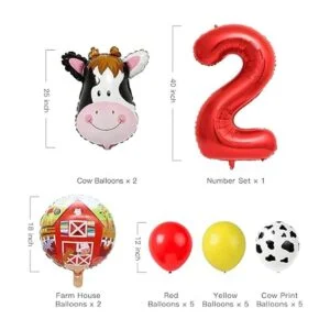 Globos de vaca para decoración de fiesta de cumpleaños de_2