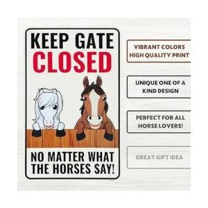 Venicor Decoración de letrero de caballo 14 x 9_3