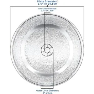 Placa giratoria de vidrio para microondas de 9.6 pulgadas_3