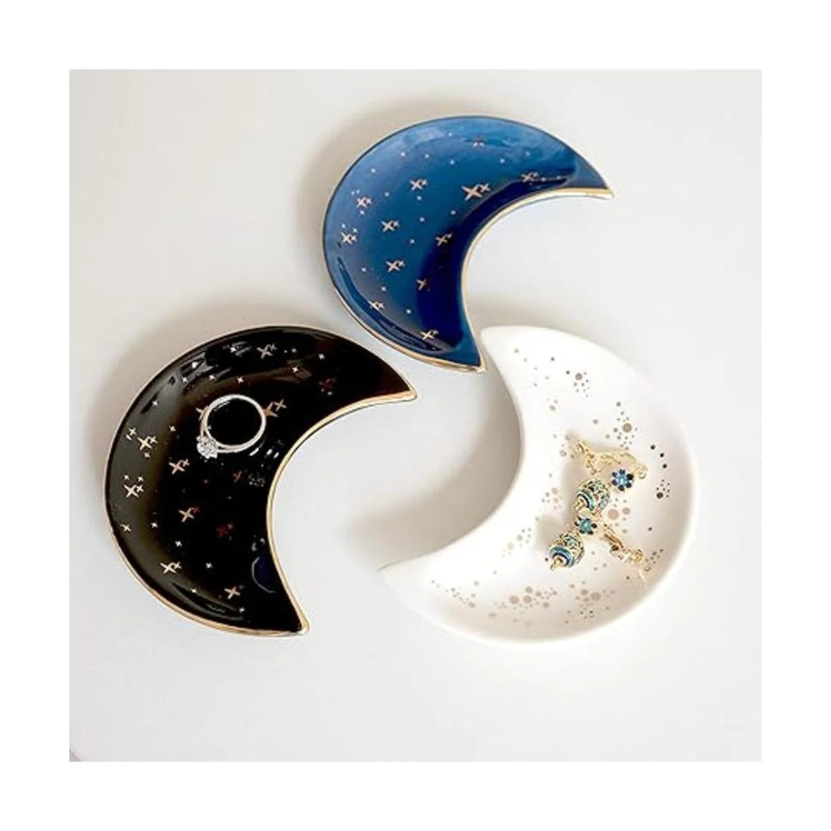 BIHOIB Bandeja de joyería de luna pequeña plato_6