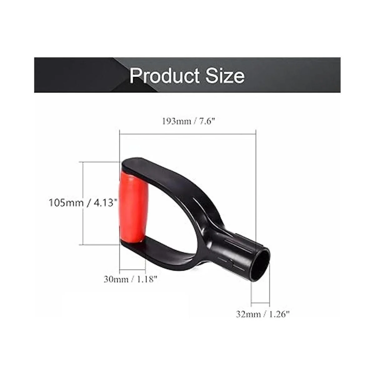 Auniwaig Mango de mango de pala de repuesto en forma de D_2