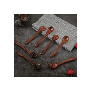 12 cucharas de madera pequeñas de 4.7 in cucharas de sopa_6