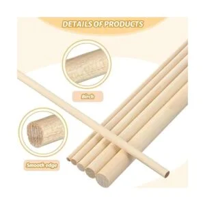 100 varillas de madera de varios tamaños para manualidades_3