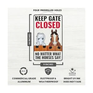 Venicor Decoración de letrero de caballo 14 x 9_2