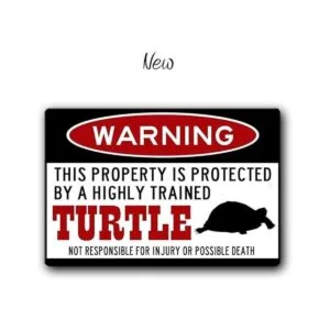 Letrero de tortuga de Wisesign signo de metal divertido_6
