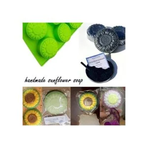 Moldes redondos de jabón de girasol paquete de 2 moldes_5