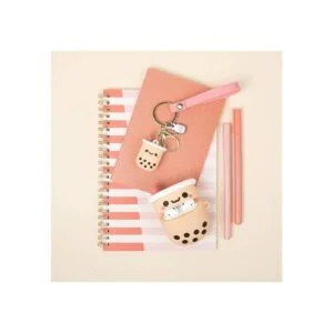 Bonita funda para Airpod con llavero femenino diseño de té_2