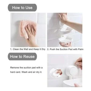 SunHorde Jabonera de doble capa con ventosa para ducha_6