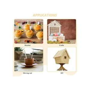 100 varillas de madera de varios tamaños para manualidades_4