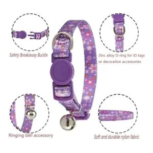YUDOTE Breakaway Collar de gato con campana paquete de 2_4