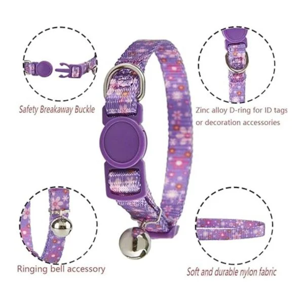 YUDOTE Breakaway Collar de gato con campana paquete de 2_4