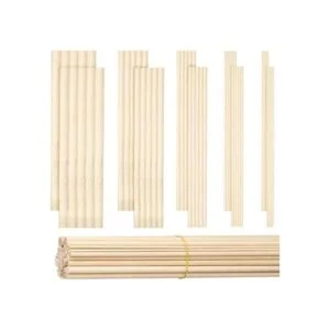 100 varillas de madera de varios tamaños para manualidades_1