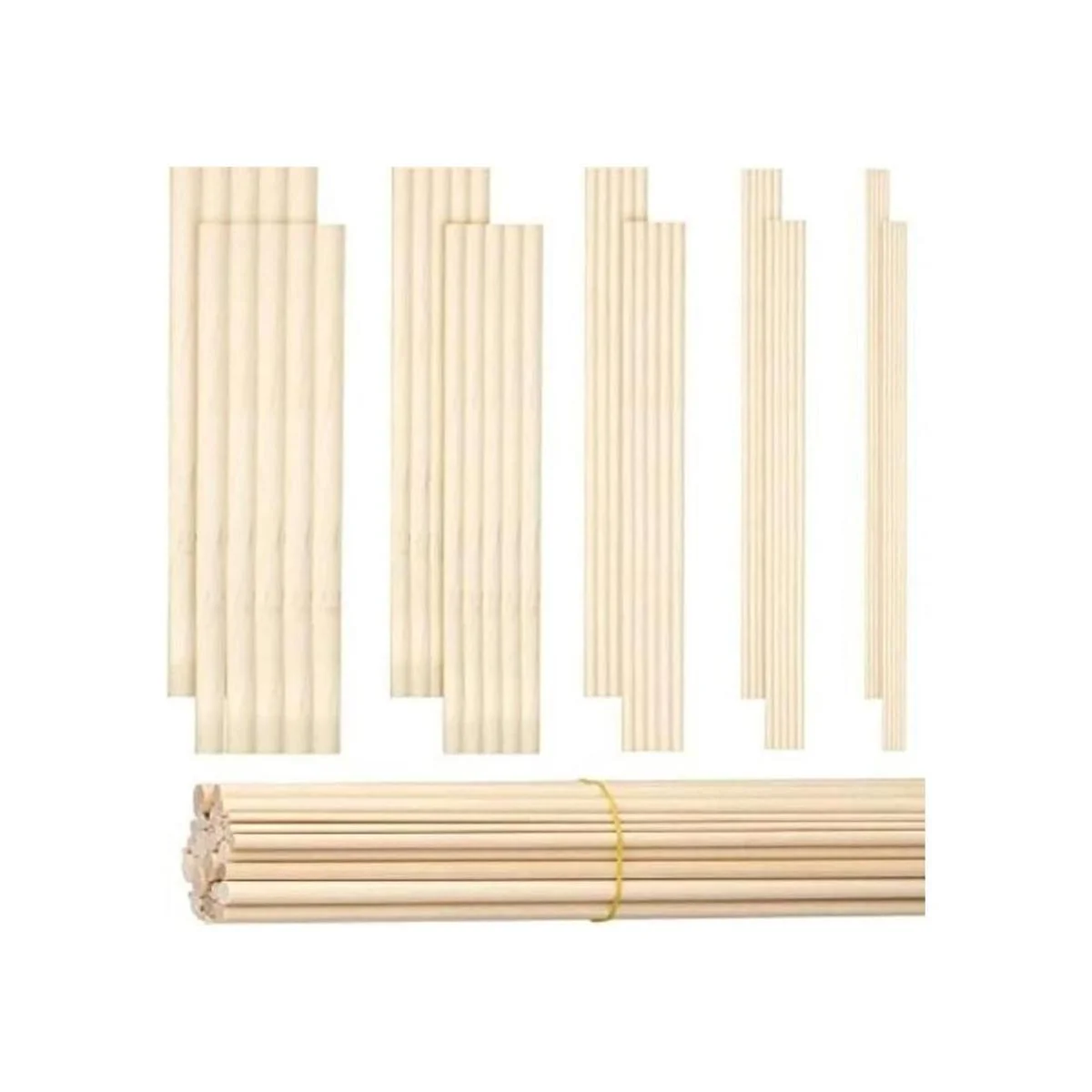100 varillas de madera de varios tamaños para manualidades_1