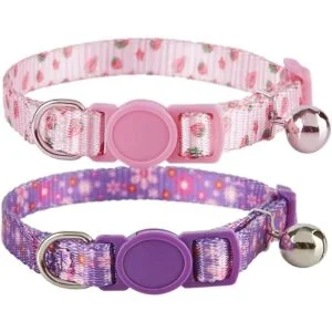 YUDOTE Breakaway Collar de gato con campana paquete de 2_1