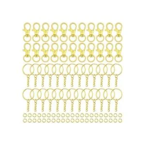Selizo Anillos de llavero para manualidades 120 piezas_1