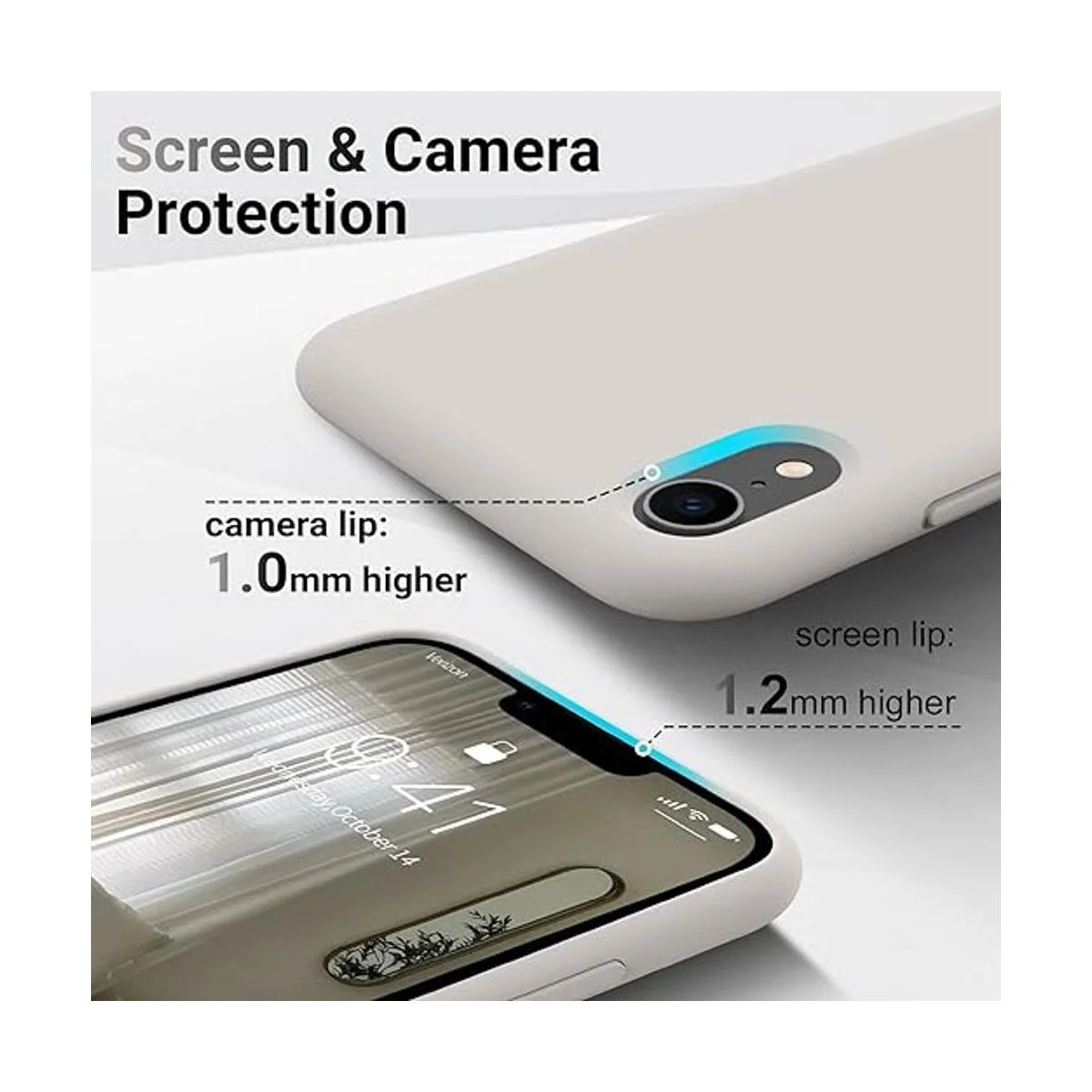 AOTESIER Funda para iPhone XR ultrafina de silicona con_4