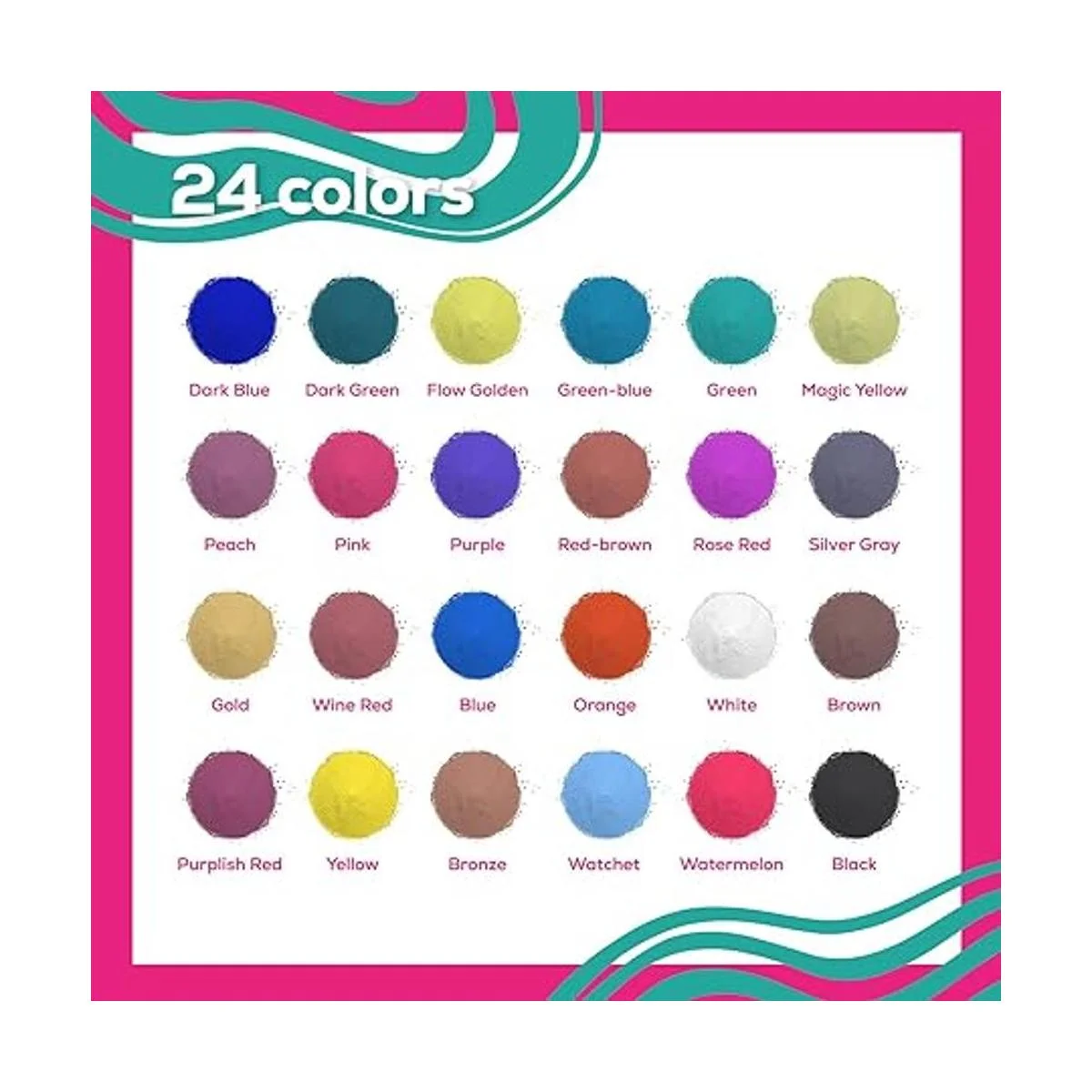 Polvo de mica nacarado de 24 colores de 0.18 onzas cada_2