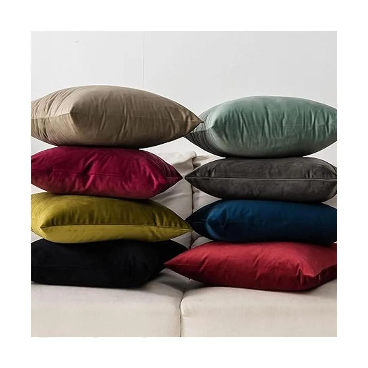 QUAFOO Juego de 2 fundas de almohada lumbar decorativas de_5