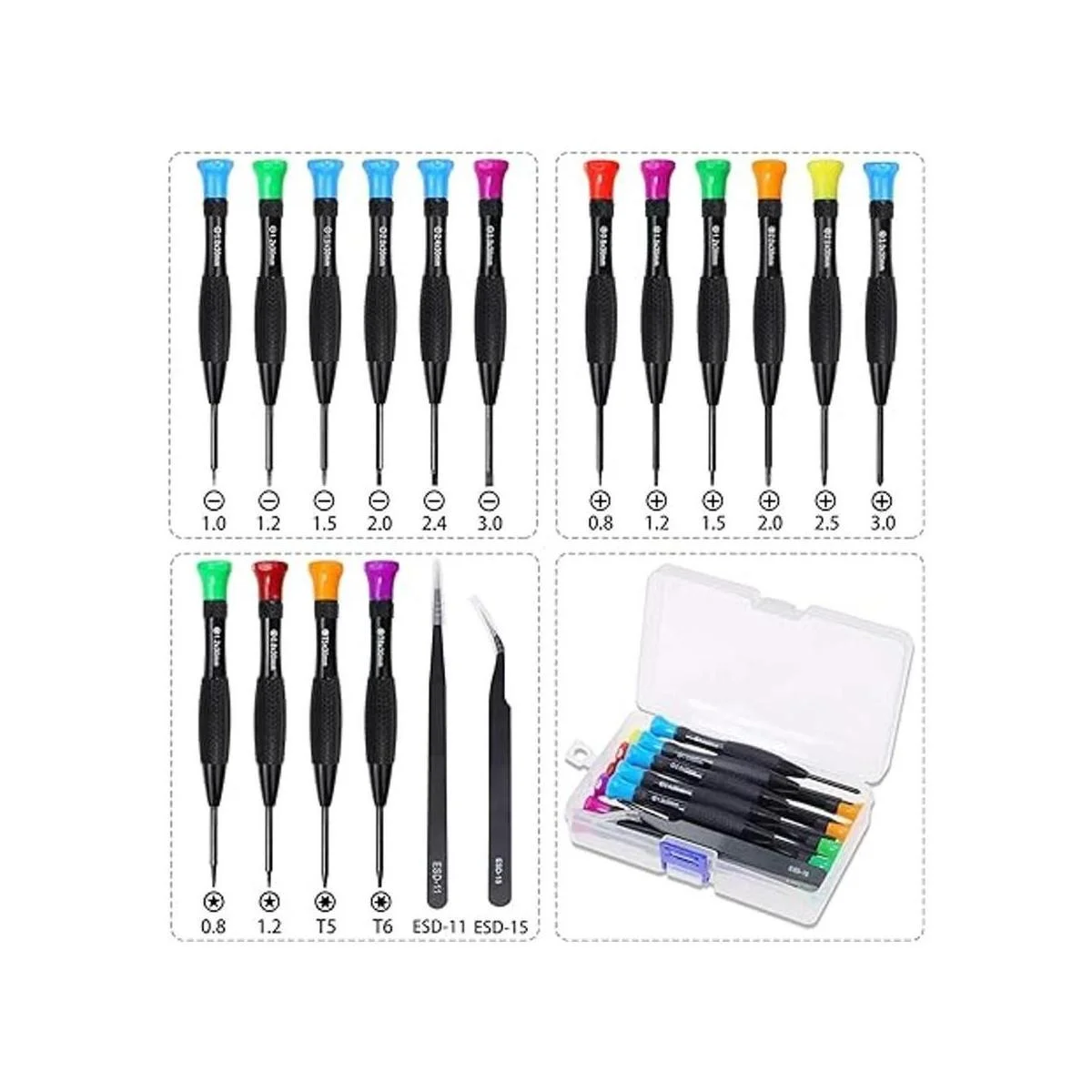 FIXITOK Juego de destornilladores 18 destornilladores_2